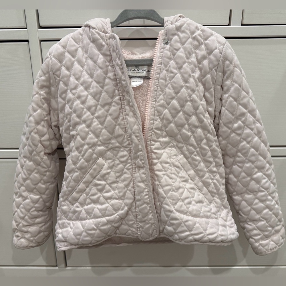 Cozy Quilted Kids Jacket in Light Pink